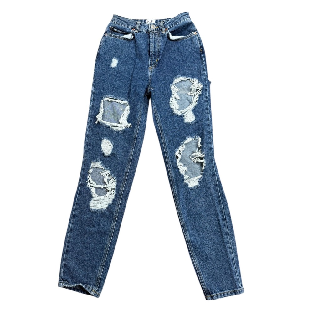 BDG Urban Outfitters Mom High-Rise Distressed Jeans Blue Size 25 Tapered Leg